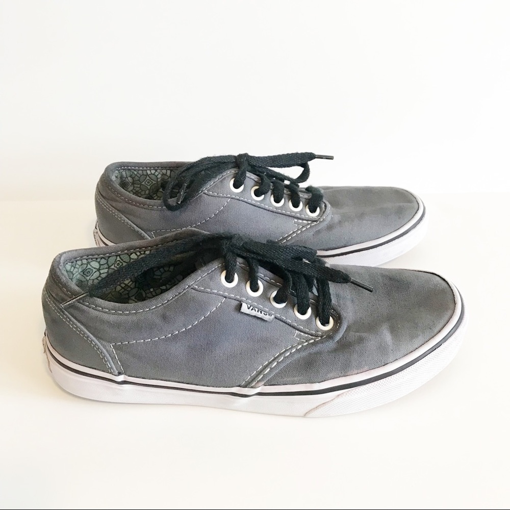 VANS Gray Lace Up Sneakers Tennis Shoes Womens 7